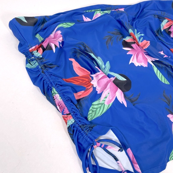 Blue Bikini Swim Skirt with Built in Bikini Bottoms Size 3X - Picture 3 of 7